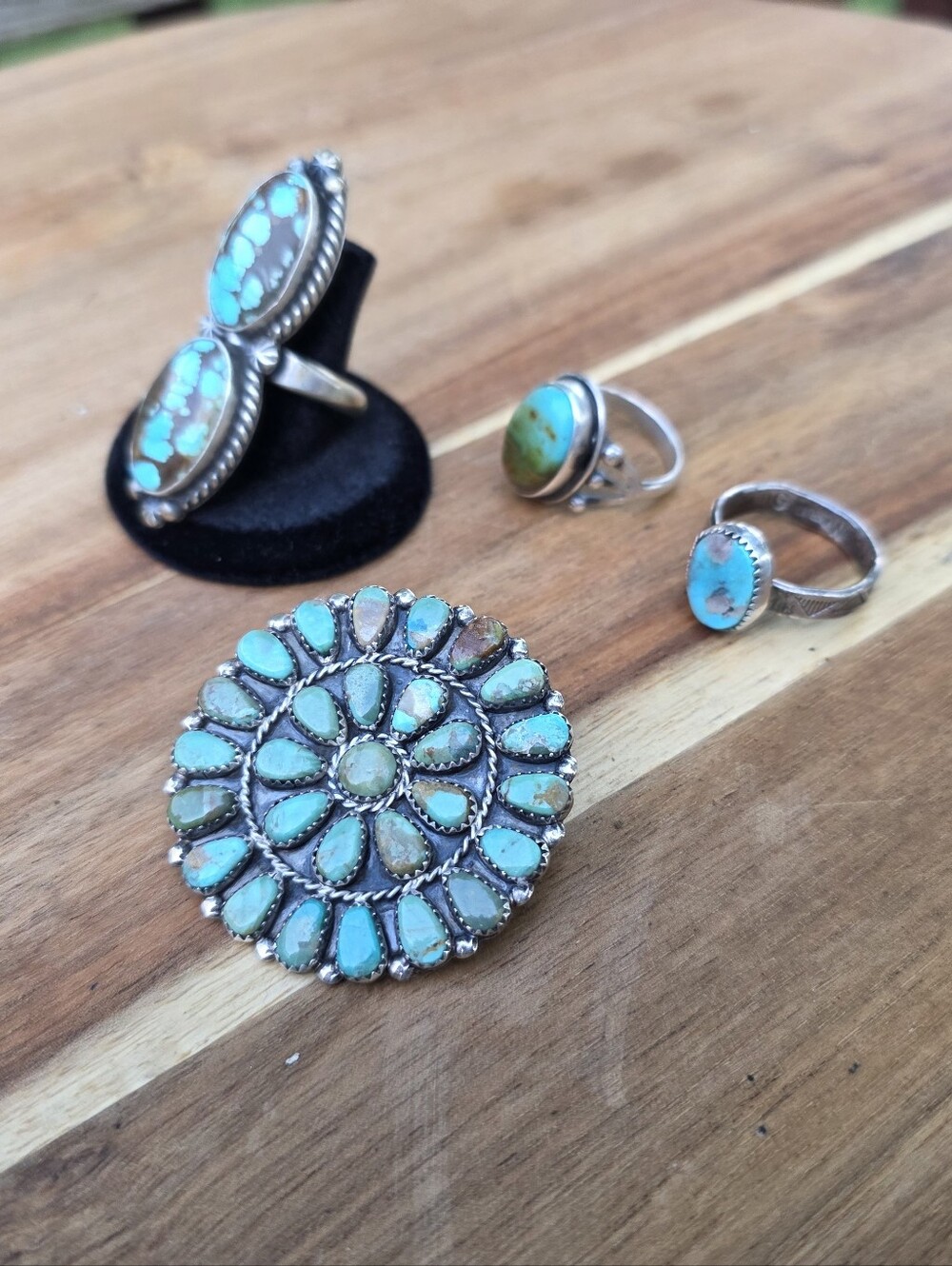 Native American | Navajo | Signed | Turquoise And Sterling Jewelry | Guc